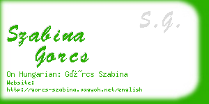 szabina gorcs business card